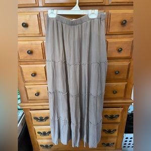 Tan maxi/midi skirt